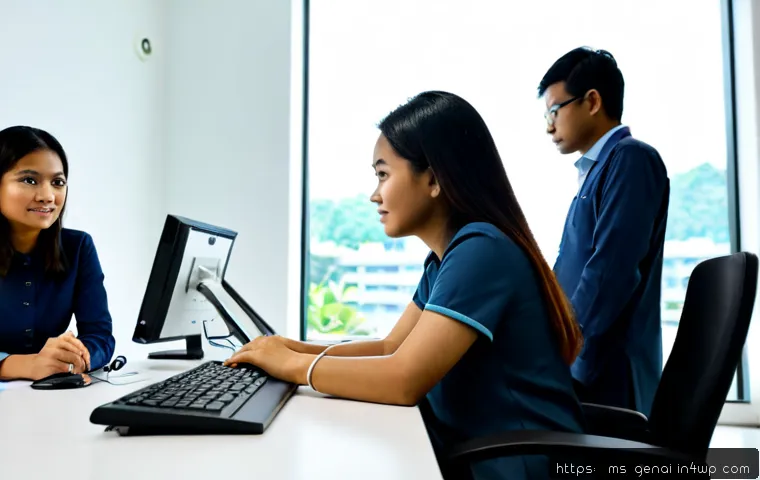 AI의 도덕적 판단 능력 - Photorealistic ethical AI concept in a modern Malaysian university research lab, a diverse Malay, Ch...